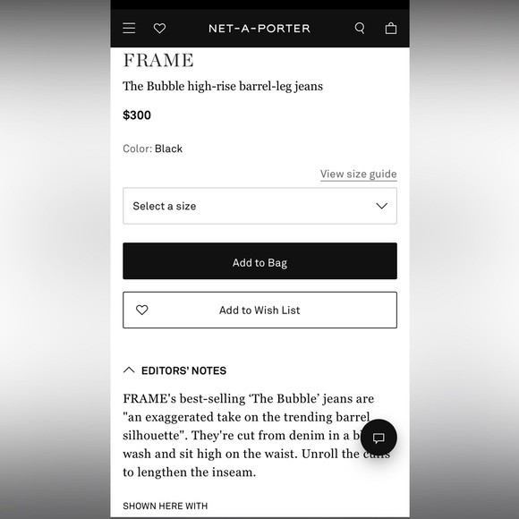 Frame The Bubble High Rise Black Jean - Picture 6 of 7